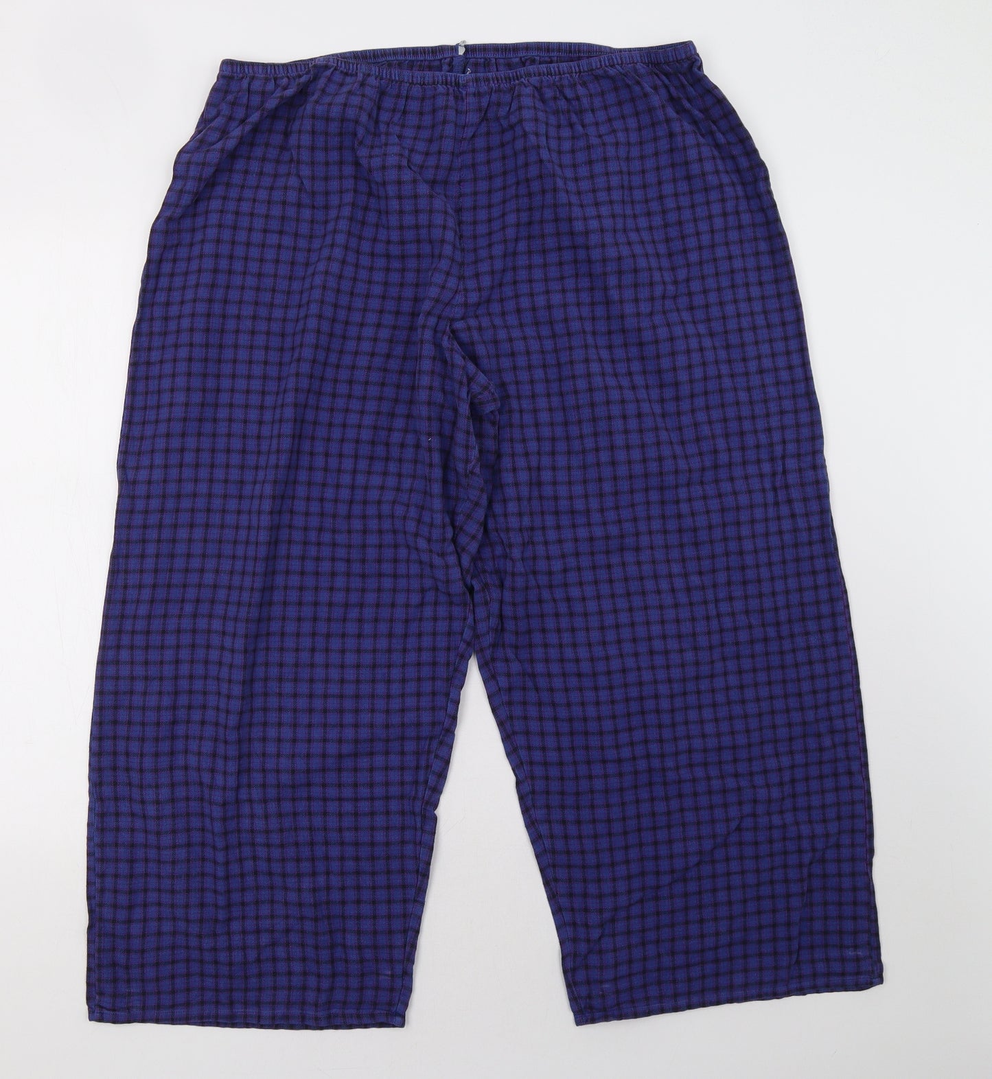 Marks and Spencer Womens Pink Check   Pyjama Pants Size 22  - Cropped