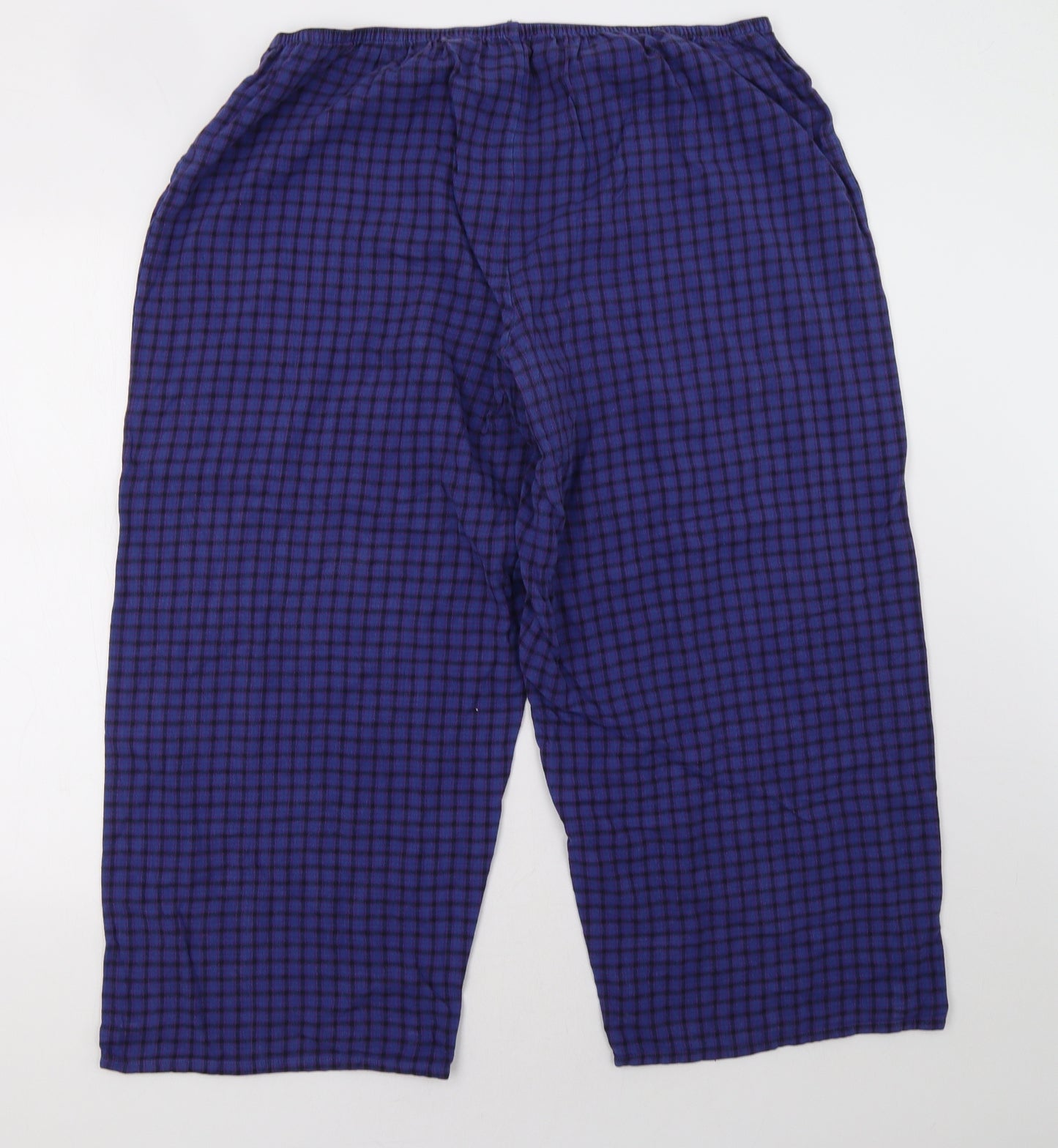Marks and Spencer Womens Pink Check   Pyjama Pants Size 22  - Cropped