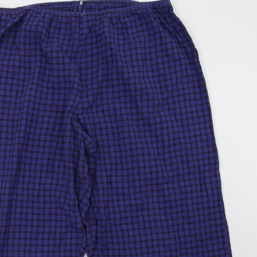 Marks and Spencer Womens Pink Check   Pyjama Pants Size 22  - Cropped