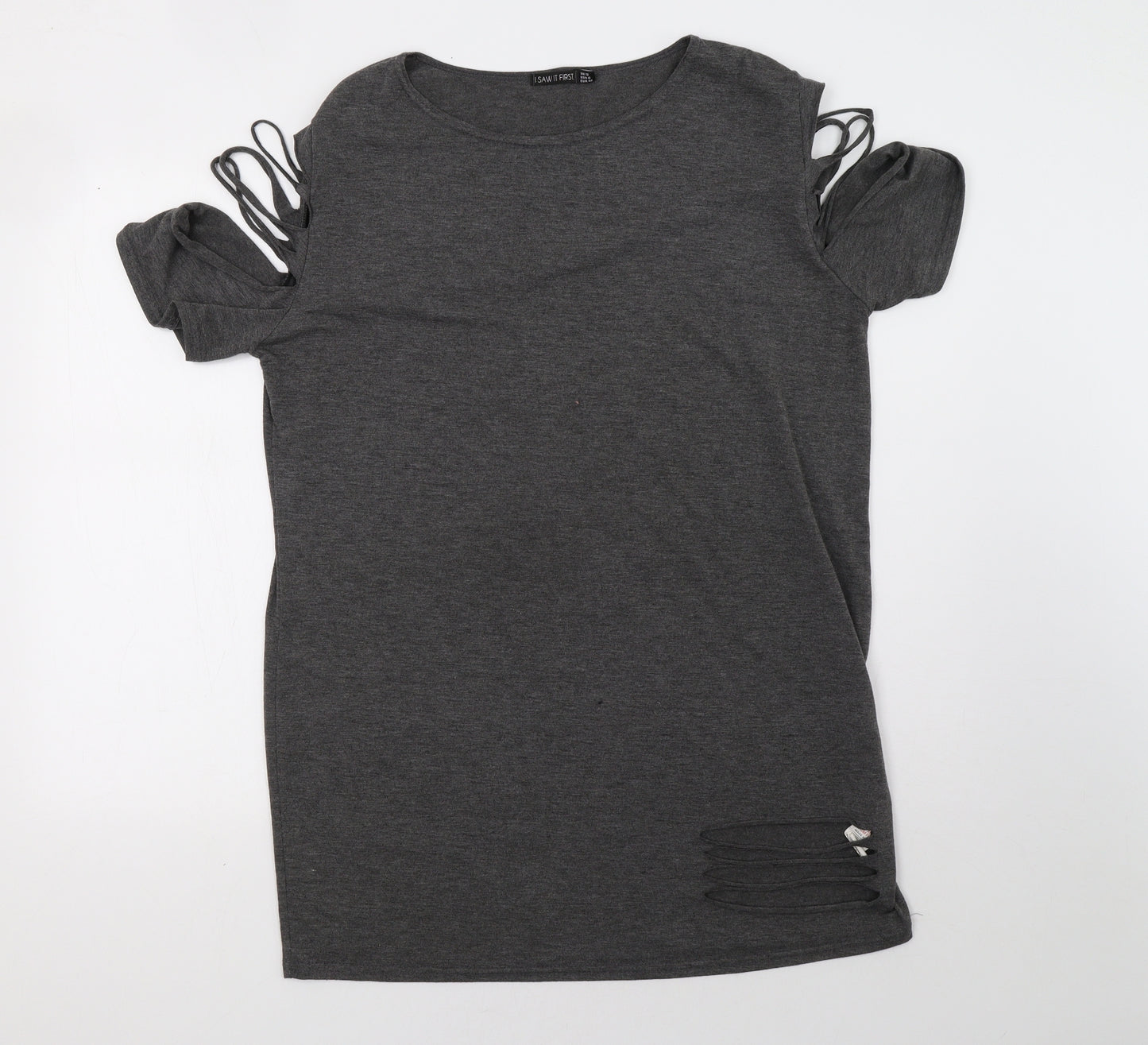 I SAW IT FIRST Womens Grey   T-Shirt Dress  Size 12