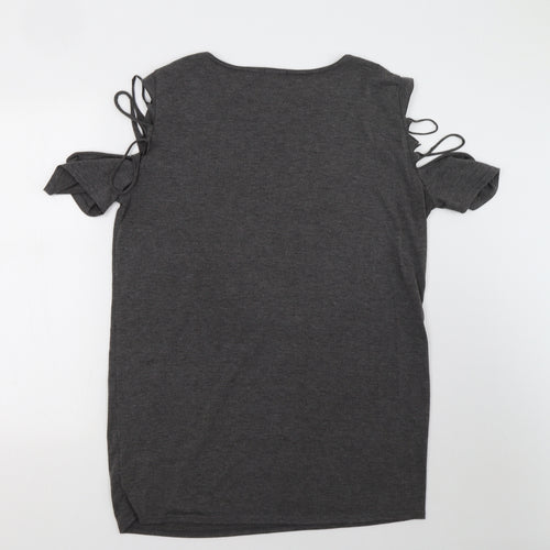 I SAW IT FIRST Womens Grey   T-Shirt Dress  Size 12