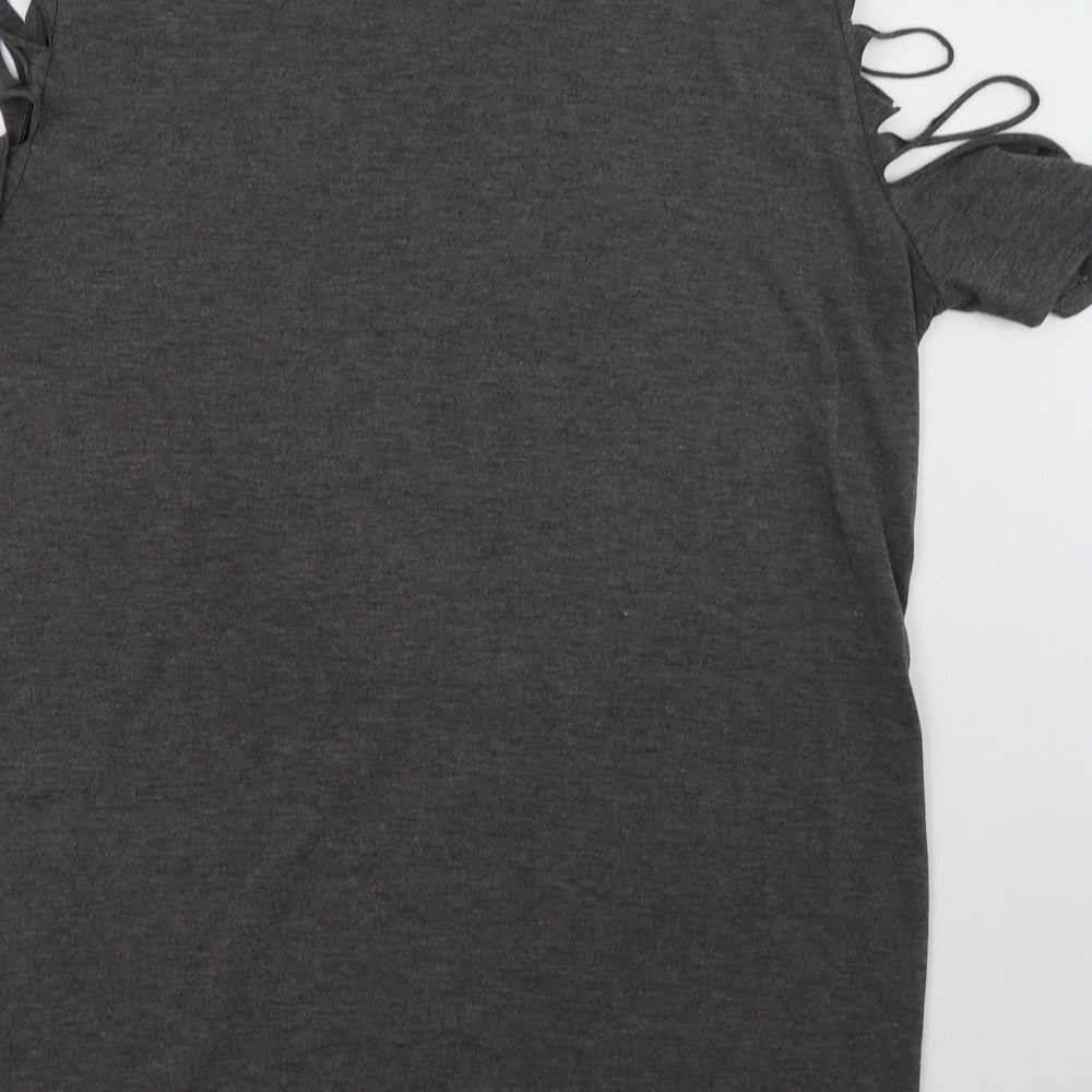 I SAW IT FIRST Womens Grey   T-Shirt Dress  Size 12