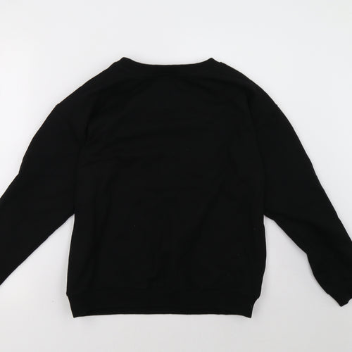 poor moi Womens Black   Pullover Sweatshirt Size 10