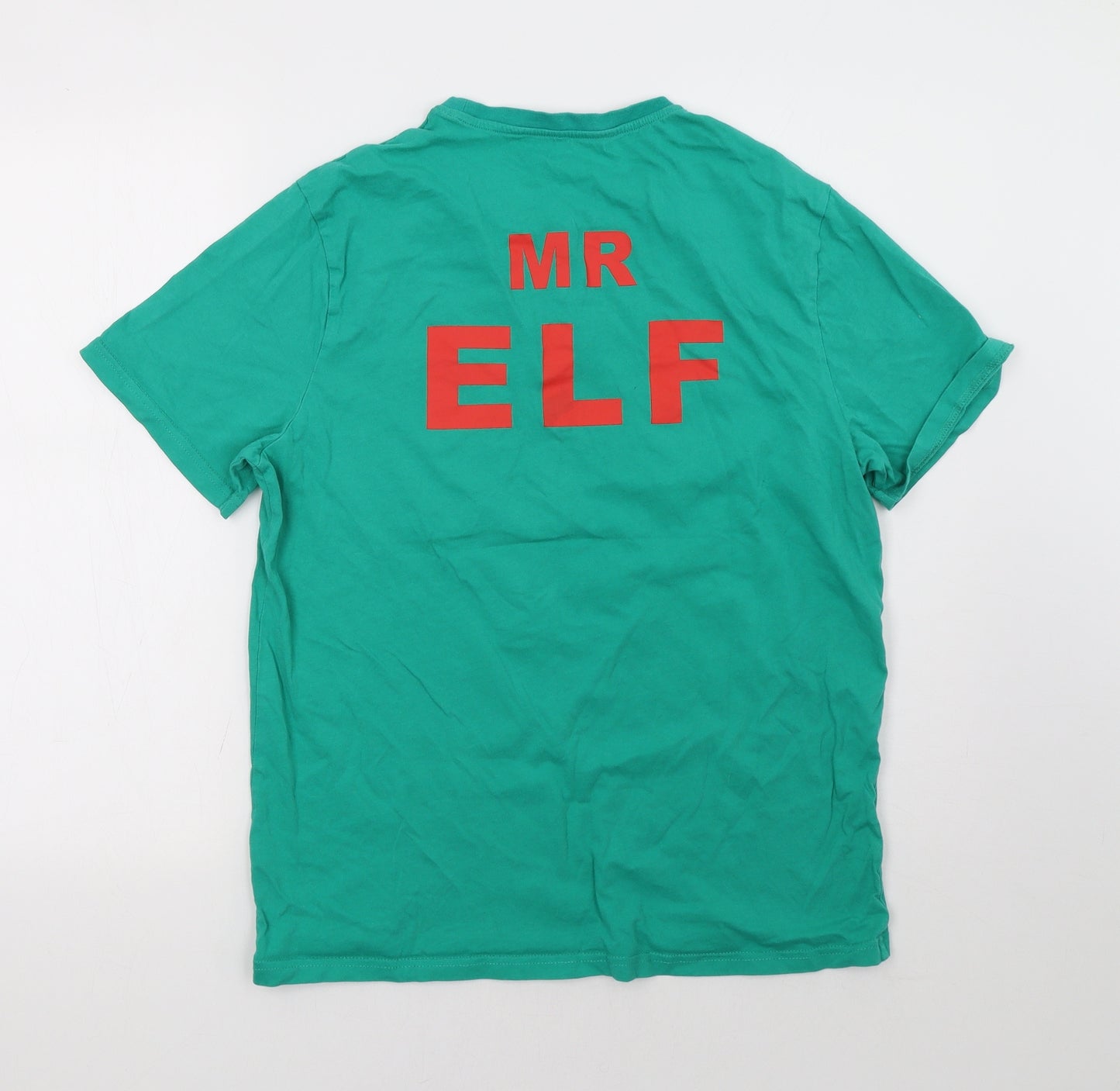 George Mens Green    T-Shirt Size M  - Christmas
