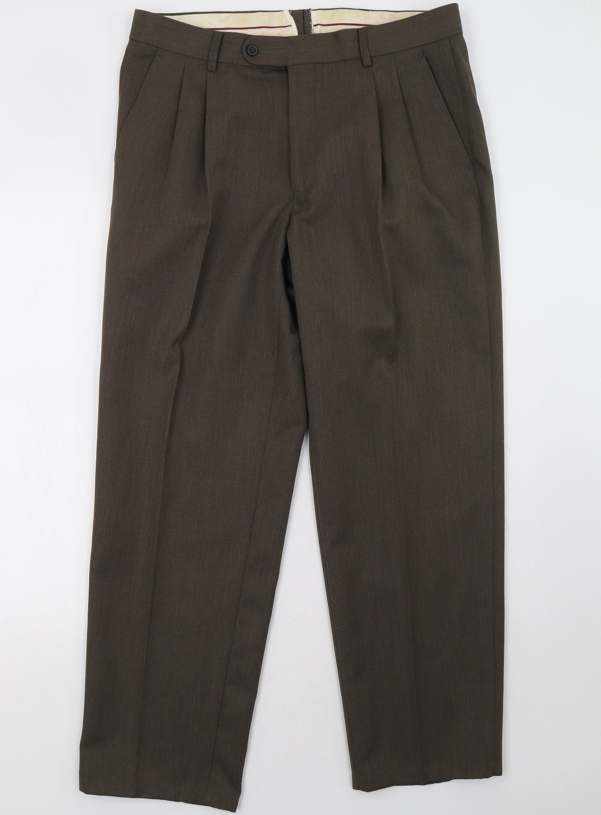 Burton Mens Brown   Trousers  Size 34 L30 in