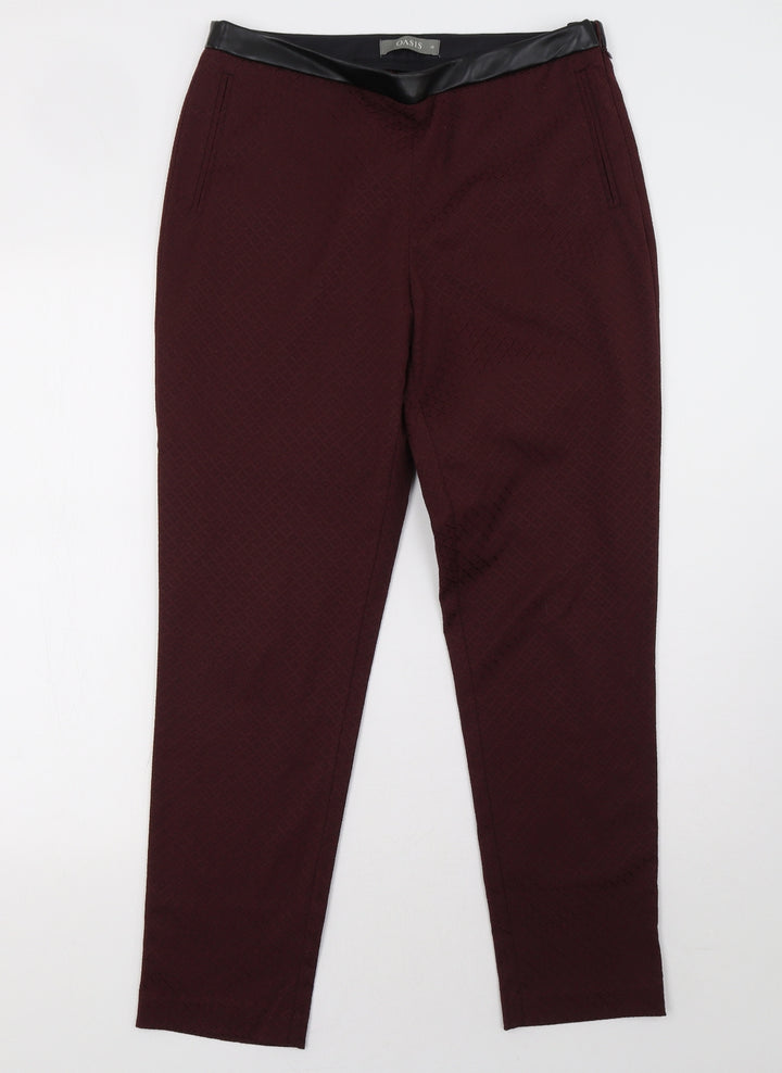 Oasis Womens Red   Trousers  Size 10 L28 in