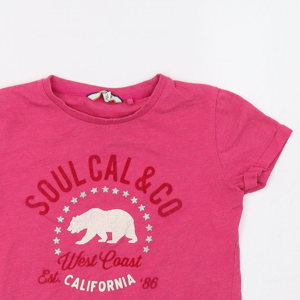 SoulCal&Co Girls Pink   Basic T-Shirt Size 9-10 Years