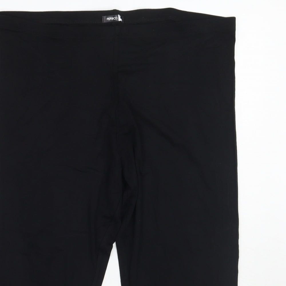 Pep&co Womens Black   Cropped Leggings Size XL