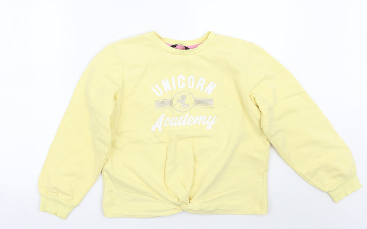 George Girls Yellow Pullover Jumper Size 11-12 Years
