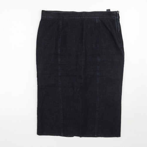 Marks and Spencer Womens Blue   Straight & Pencil Skirt Size 12