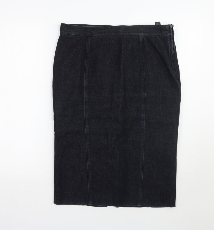 Marks and Spencer Womens Blue Straight & Pencil Skirt Size 12