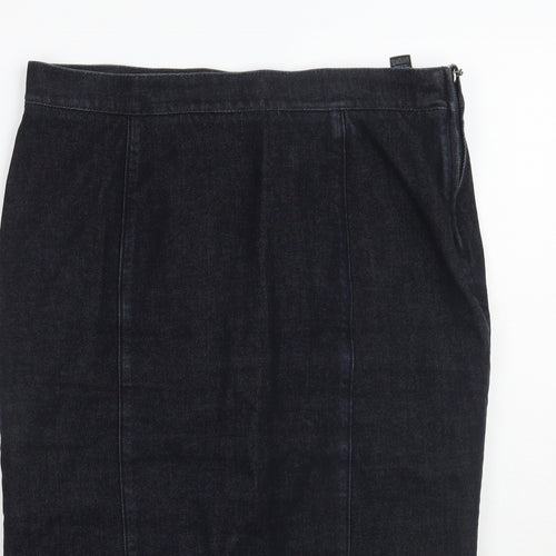 Marks and Spencer Womens Blue   Straight & Pencil Skirt Size 12