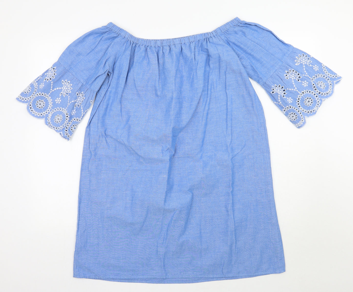 Dorothy Perkins Womens Blue  Rayon Basic Blouse Size 14