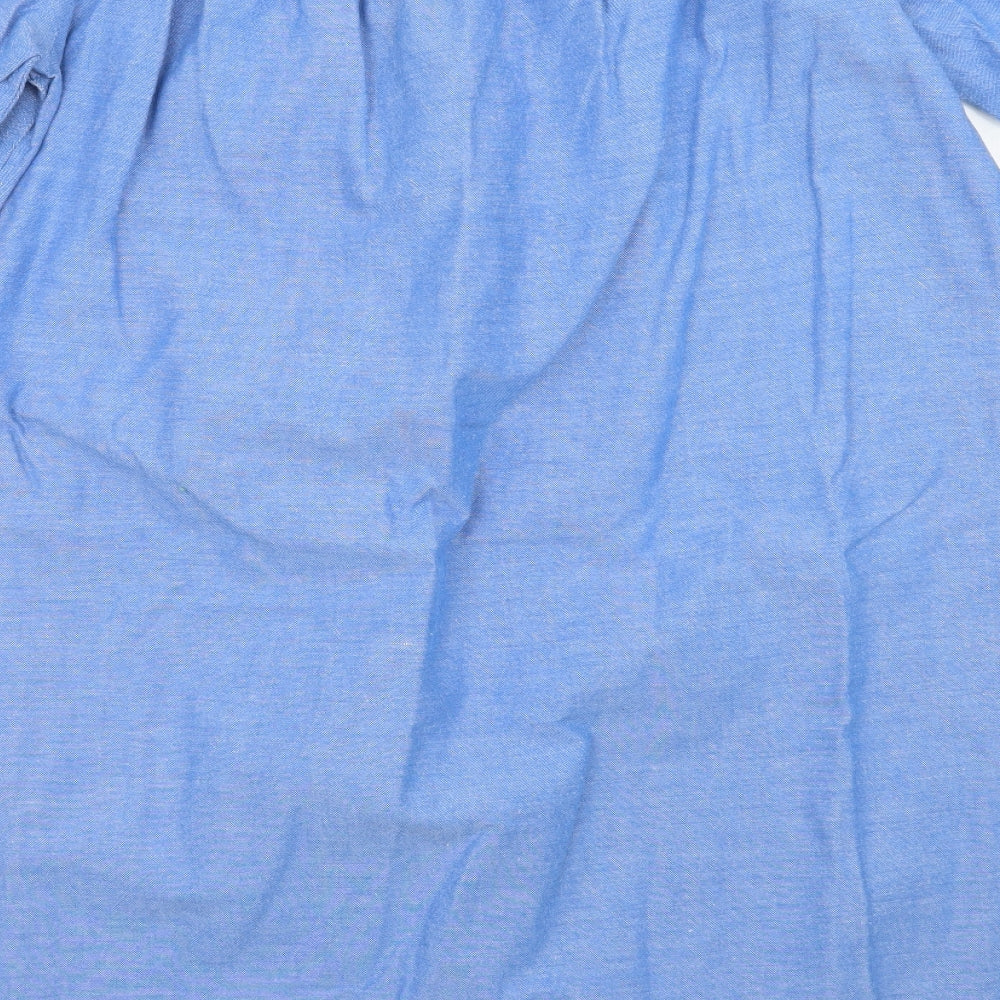 Dorothy Perkins Womens Blue  Rayon Basic Blouse Size 14