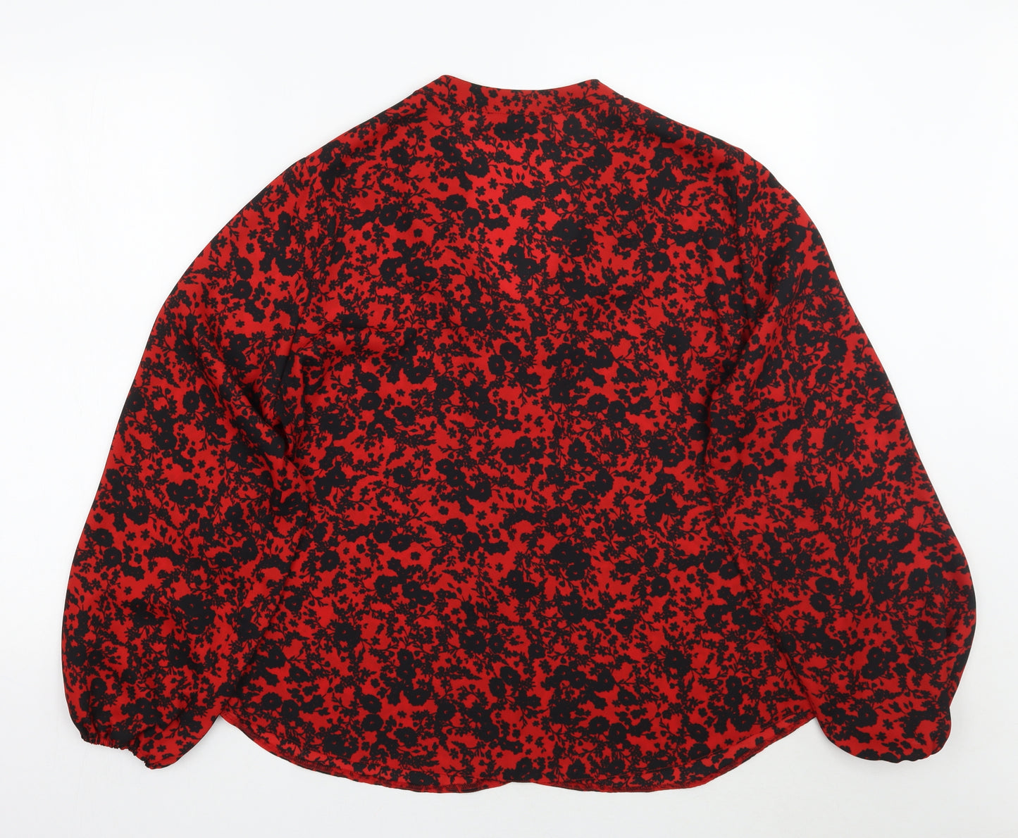 Wallis Womens Red Floral  Basic Blouse Size 18