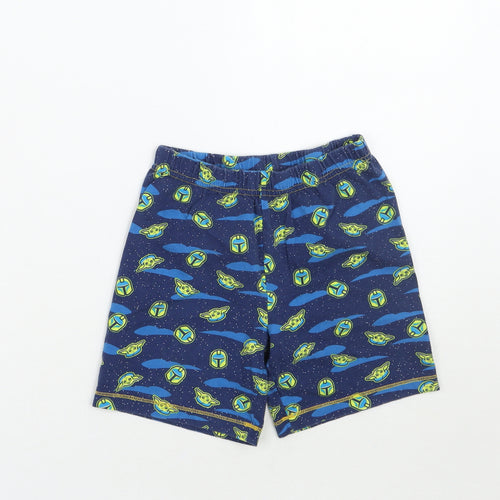 Starwars Boys Blue Geometric  Bermuda Shorts Size 5-6 Years