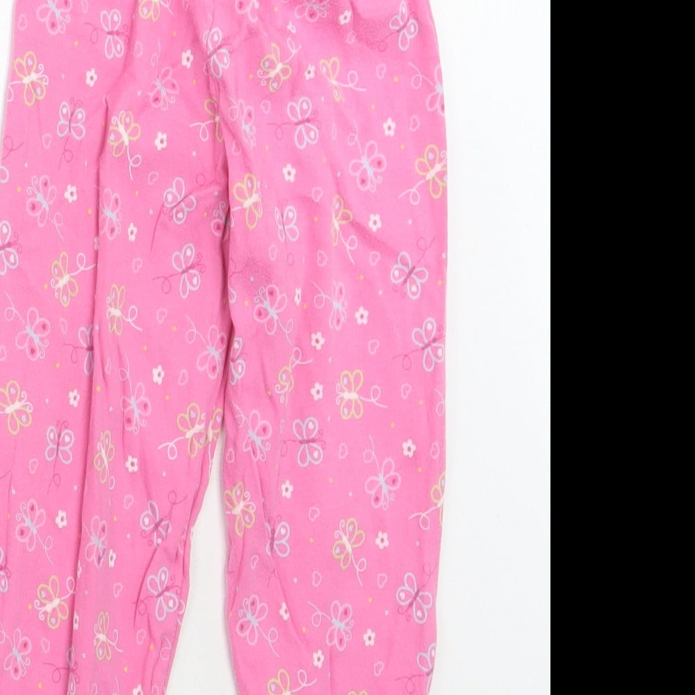 Mothercare Girls Pink Floral  Sweatpants Trousers Size 2 Years