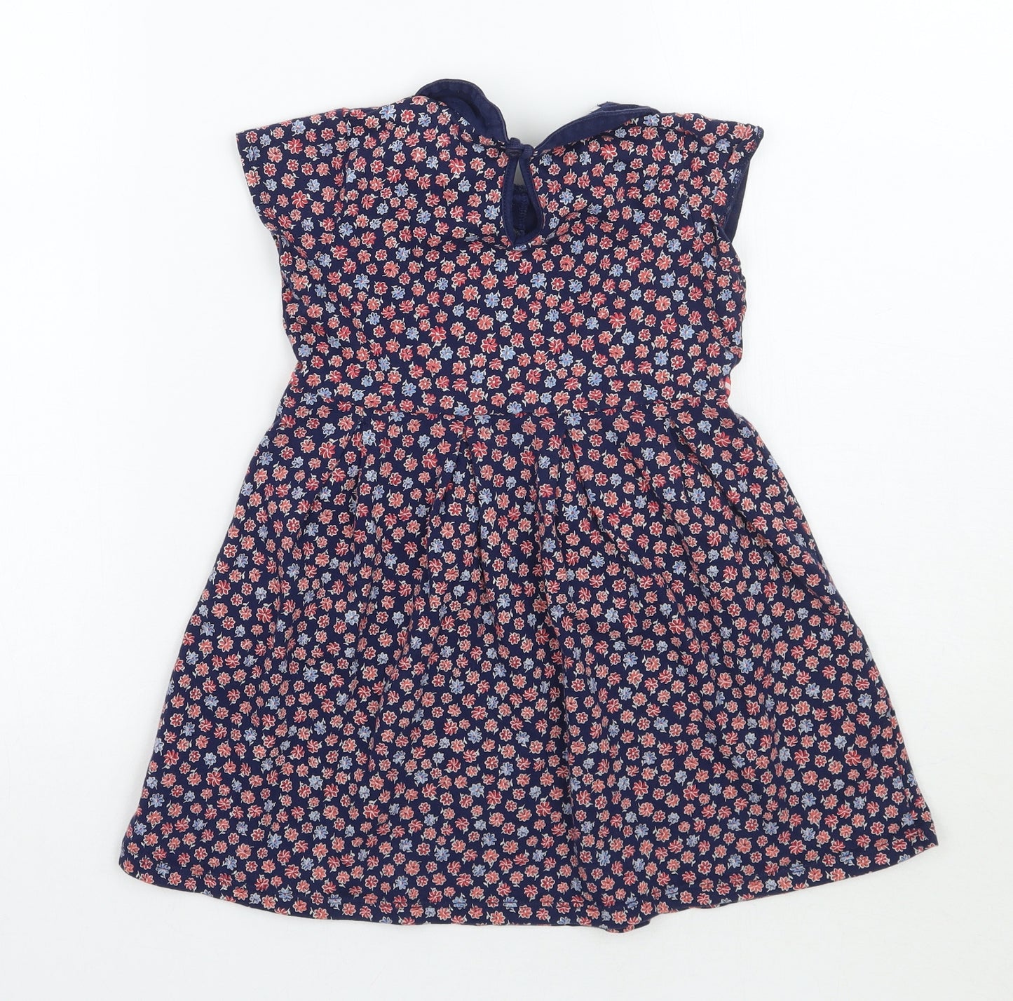Jasper Conran Girls Blue Floral  A-Line  Size 4-5 Years