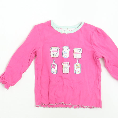 Mothercare Girls Pink   Basic T-Shirt Size 2 Years