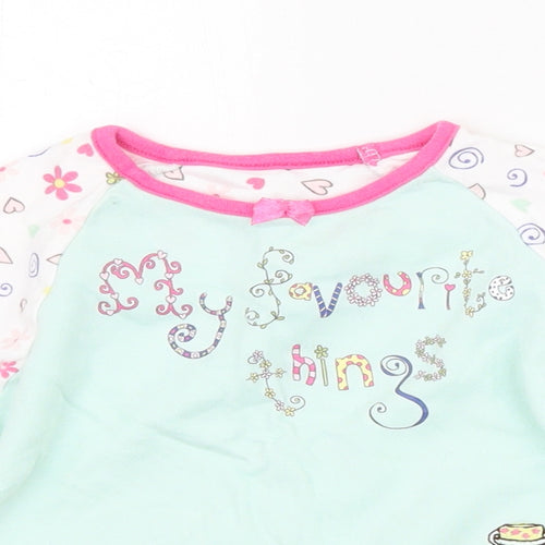 Mothercare Girls White Floral  Basic T-Shirt Size 2 Years