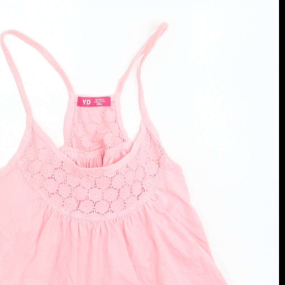 Young Dimension Girls Pink   Basic Tank Size 12 Years