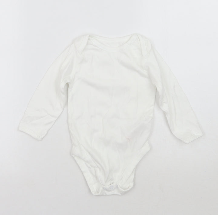 Mothercare Girls White Babygrow One-Piece Size 18-24 Months