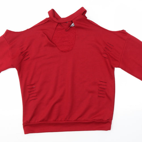 Yoins Womens Red   Pullover Jumper Size M