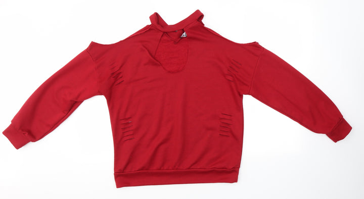 Yoins Womens Red Pullover Jumper Size M
