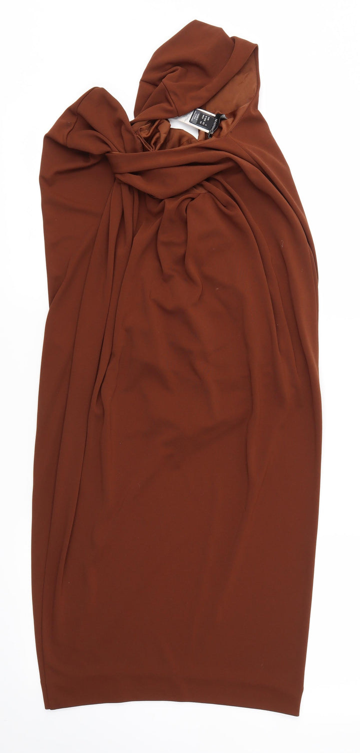 Mango Womens Brown Bodycon Size S