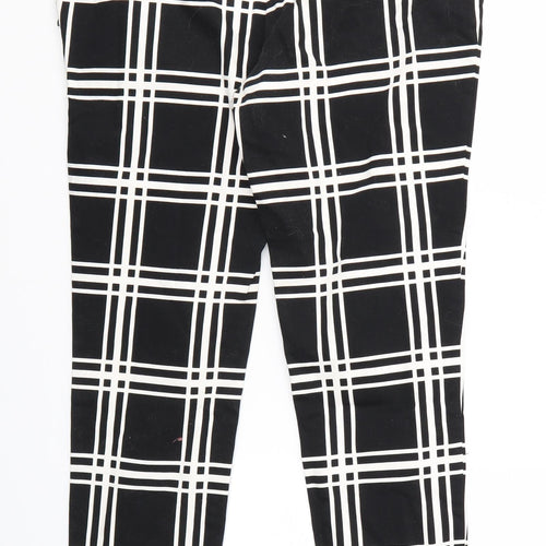 TU Womens Black Check  Dress Pants Trousers Size 12 L27 in