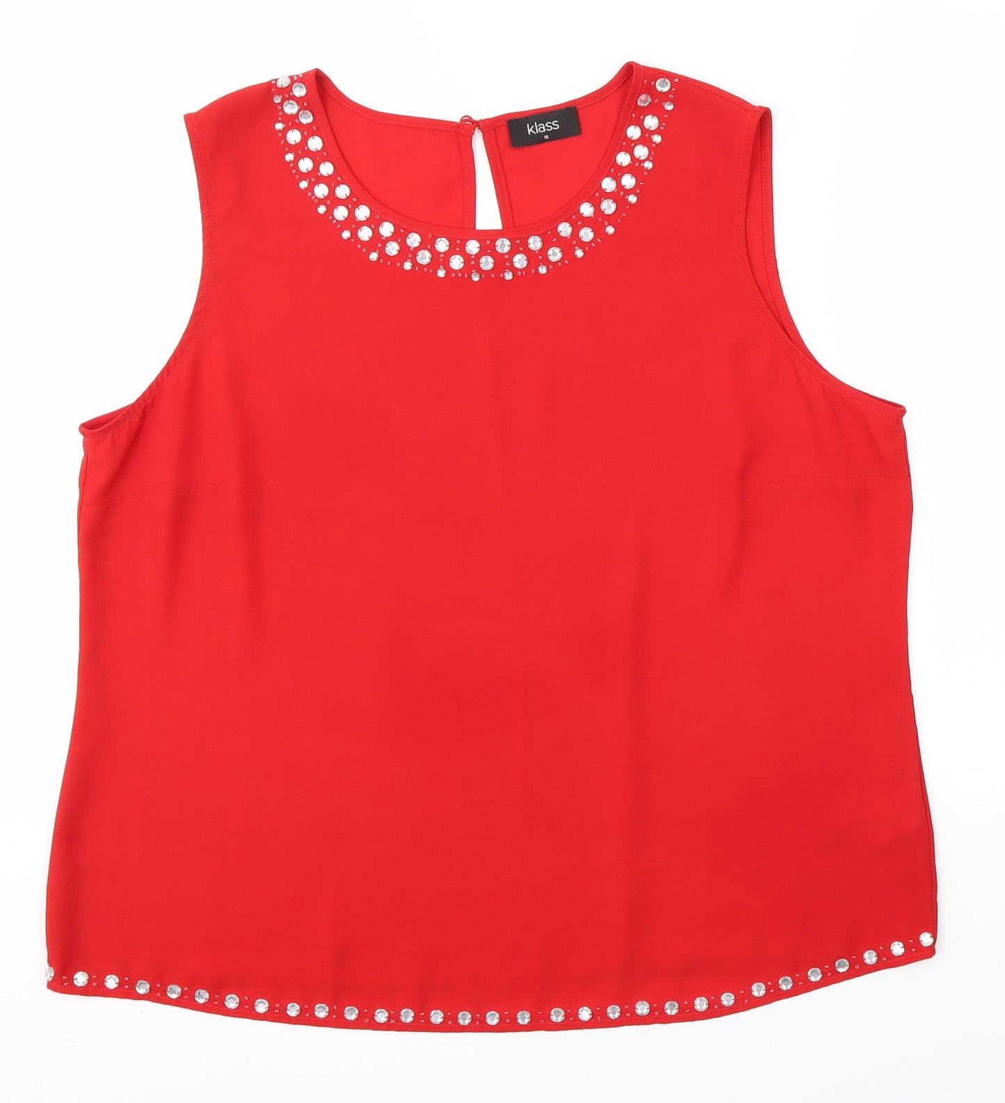 Klass Womens Red   Basic Blouse Size 18