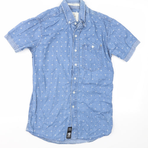 SER55 Mens Blue    Button-Up Size XS