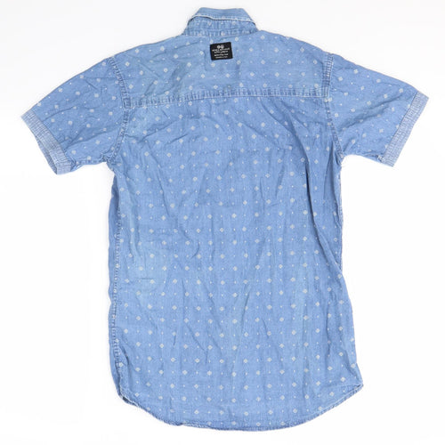 SER55 Mens Blue    Button-Up Size XS