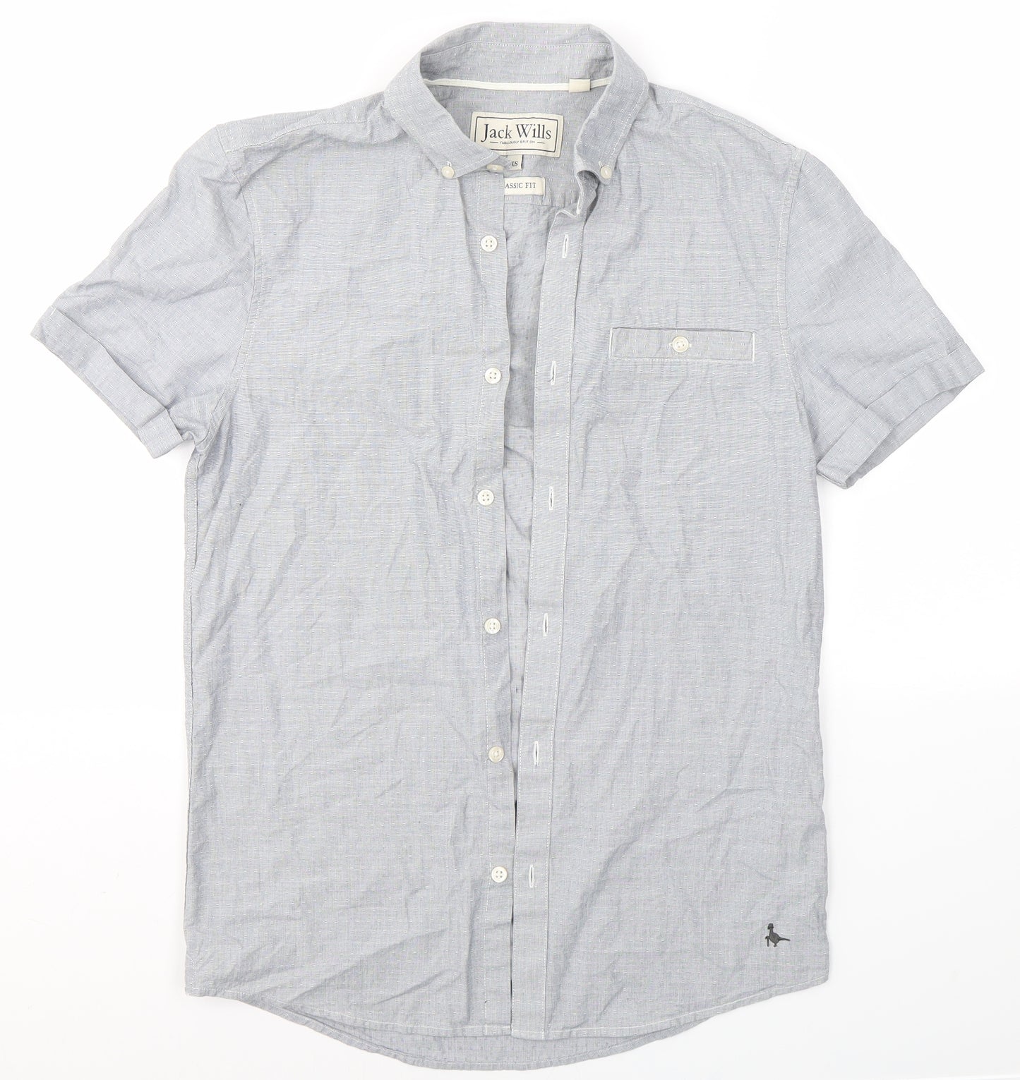 Jack Wills Mens Grey    Button-Up Size XS