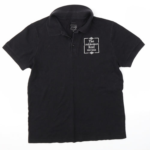 George Mens Black    Polo Size M  - The Lockkeepers Rest