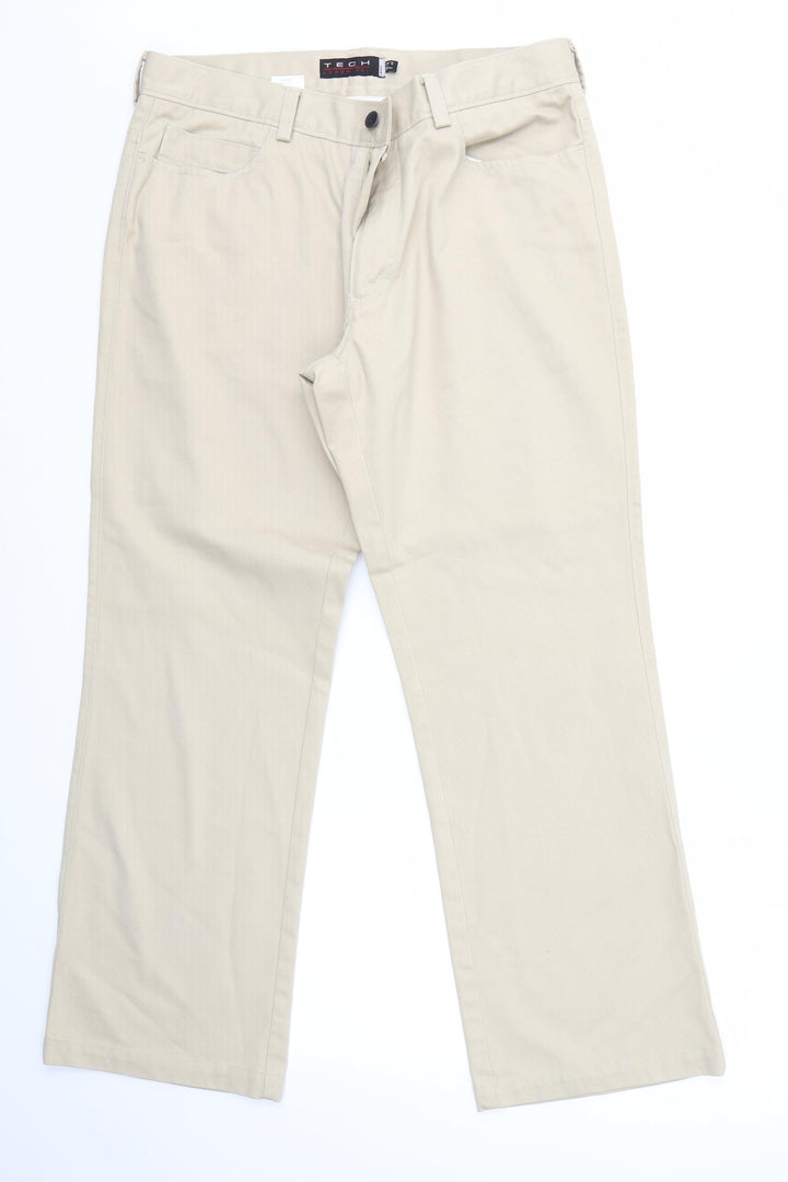 Tech Womens Beige Bootcut Jeans Size 34 in L29 in - Short