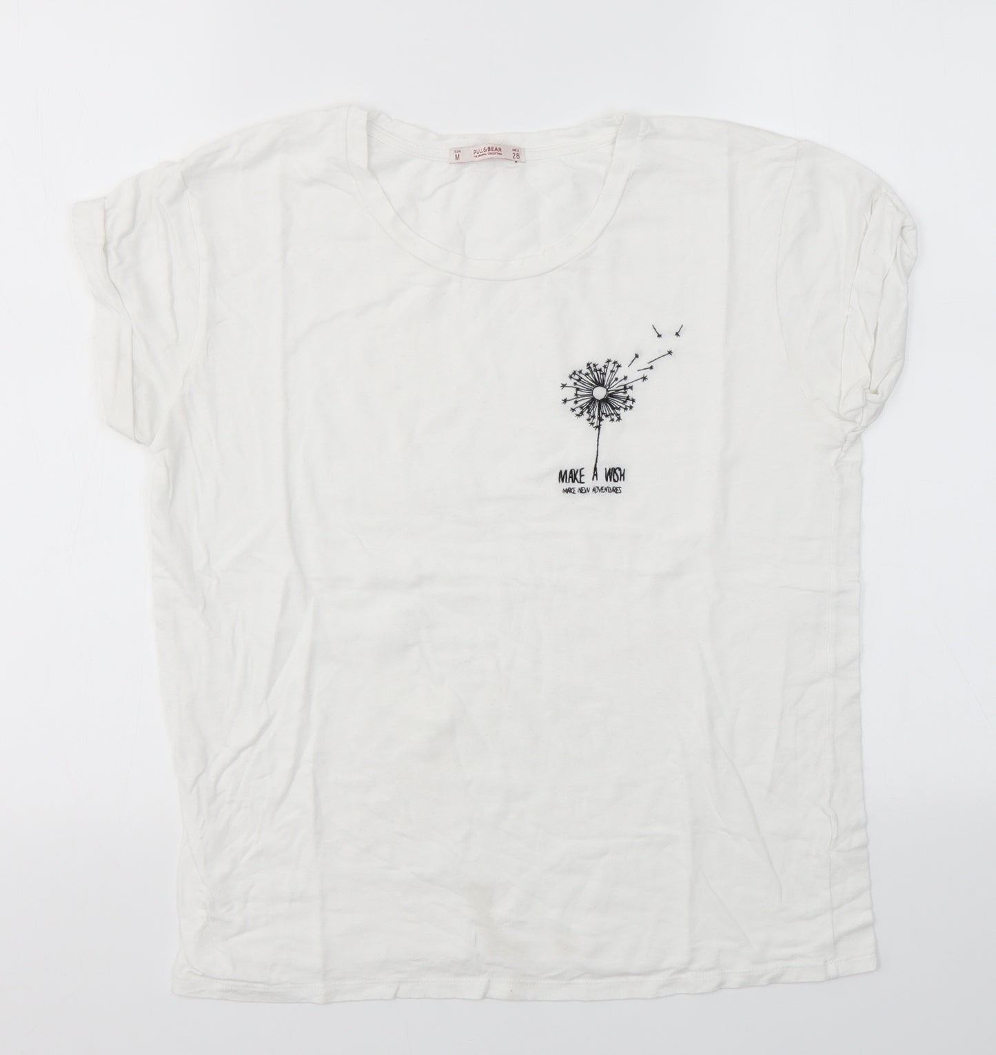Pull&Bear Womens White   Basic T-Shirt Size XS