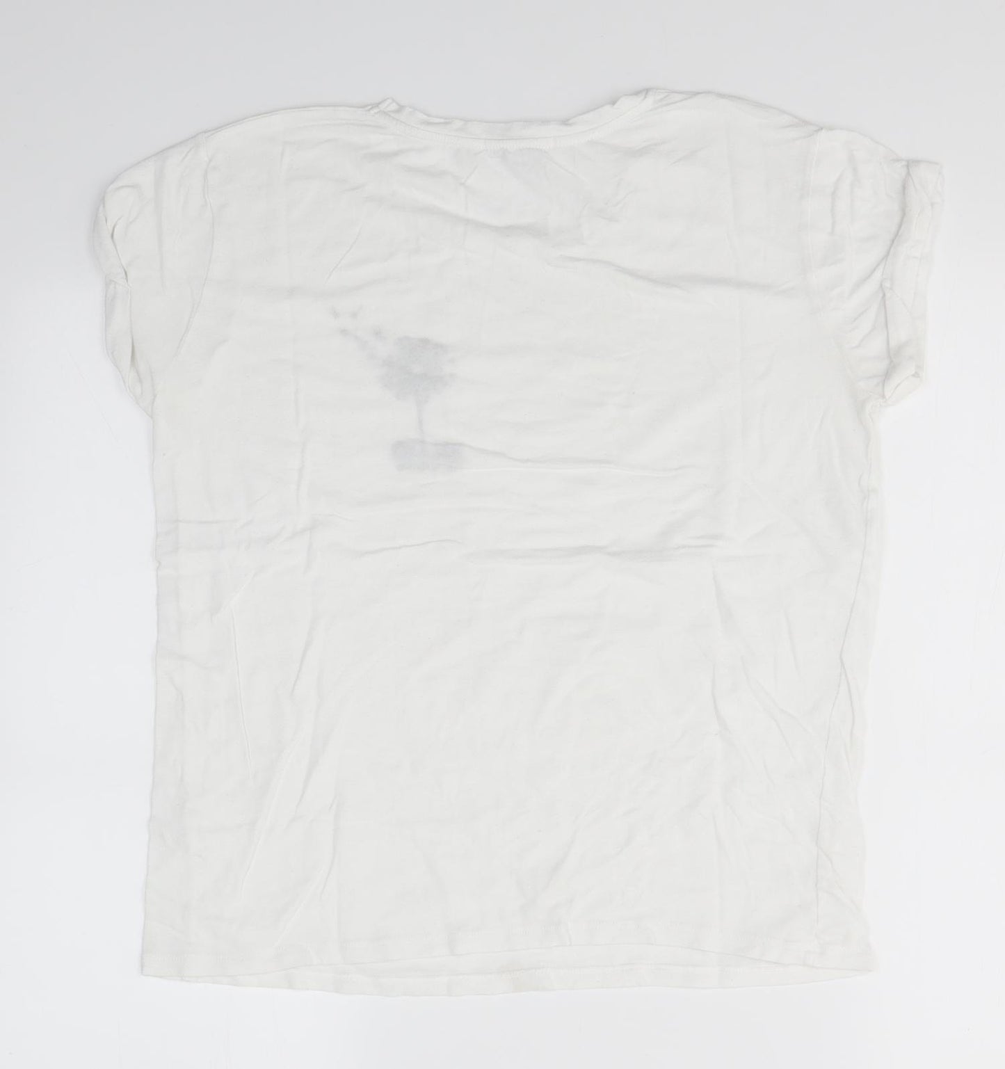 Pull&Bear Womens White   Basic T-Shirt Size XS