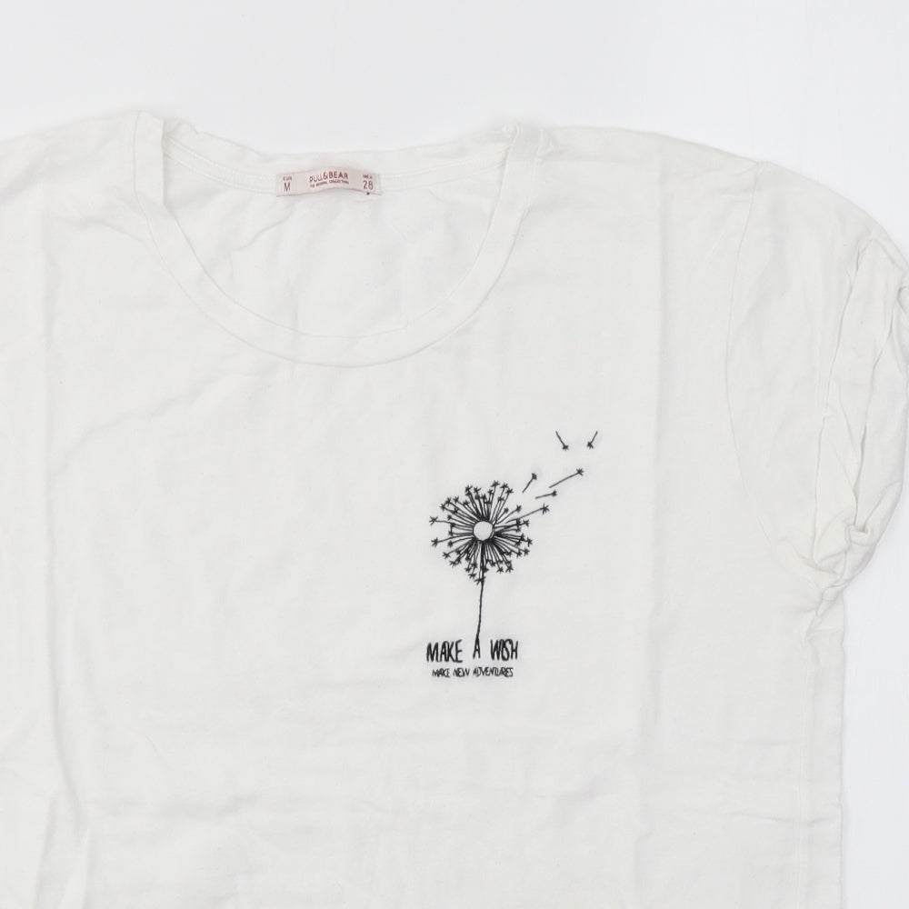 Pull&Bear Womens White   Basic T-Shirt Size XS