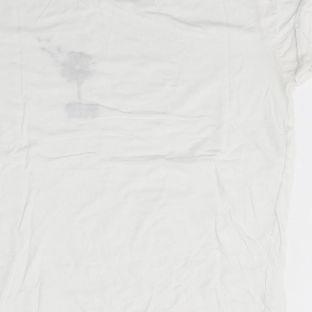 Pull&Bear Womens White   Basic T-Shirt Size XS