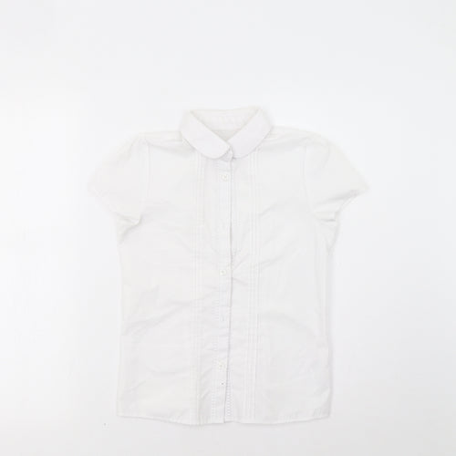 F&F Girls White   Basic Button-Up Size 9-10 Years