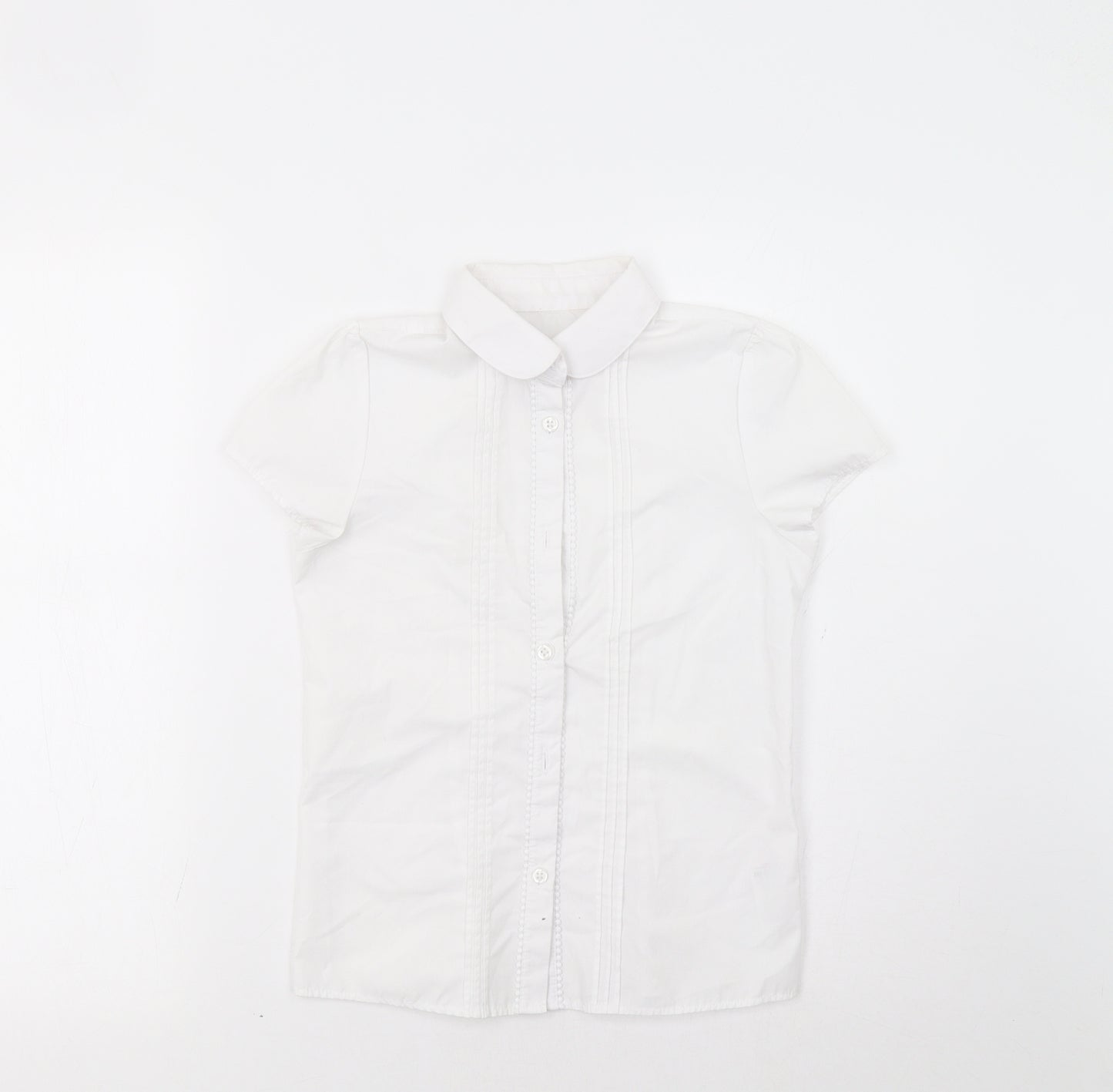 F&F Girls White   Basic Button-Up Size 9-10 Years