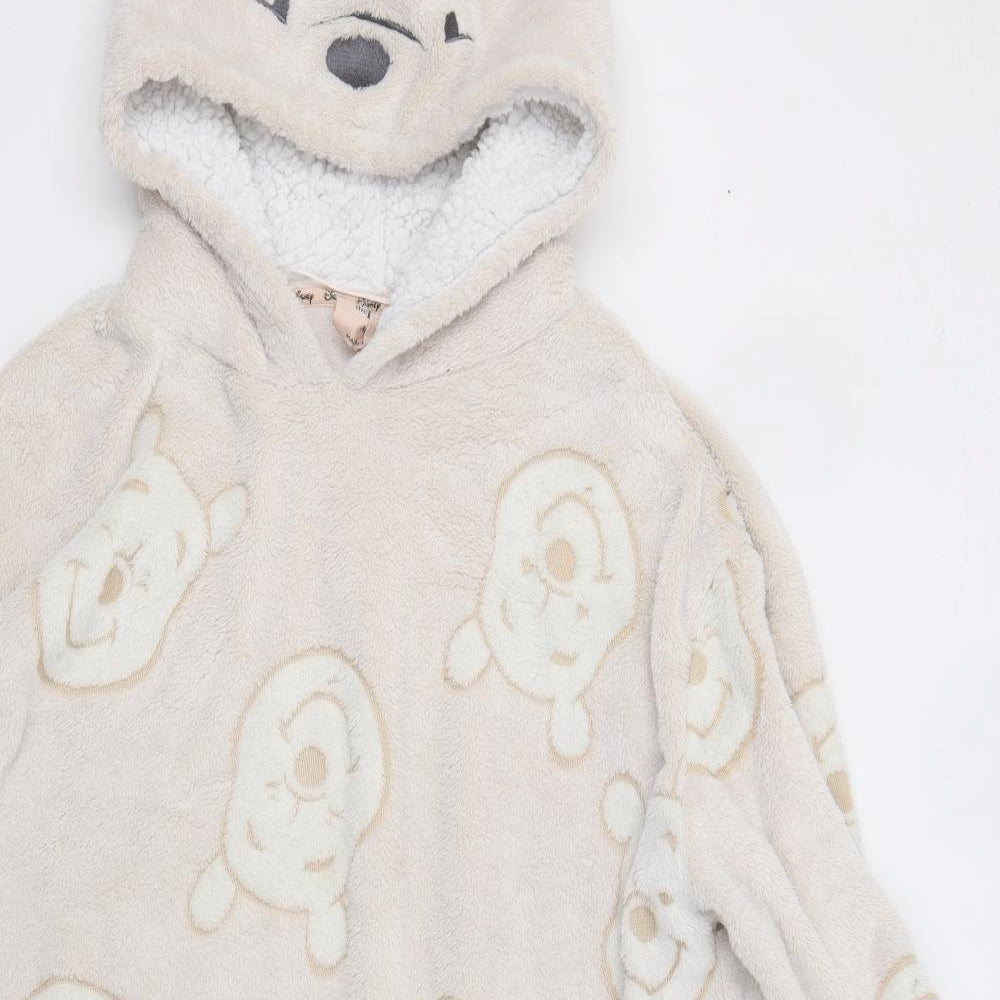 Primark Womens Beige  Fleece Kaftan Robe Size L  - Winnie The Pooh