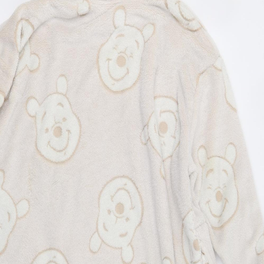 Primark Womens Beige  Fleece Kaftan Robe Size L  - Winnie The Pooh