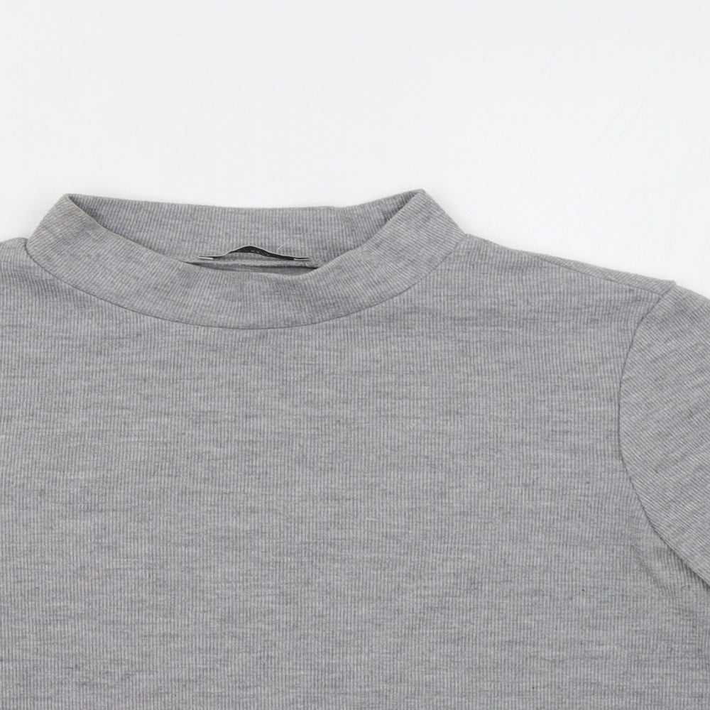Zara Womens Grey   Cropped T-Shirt Size M