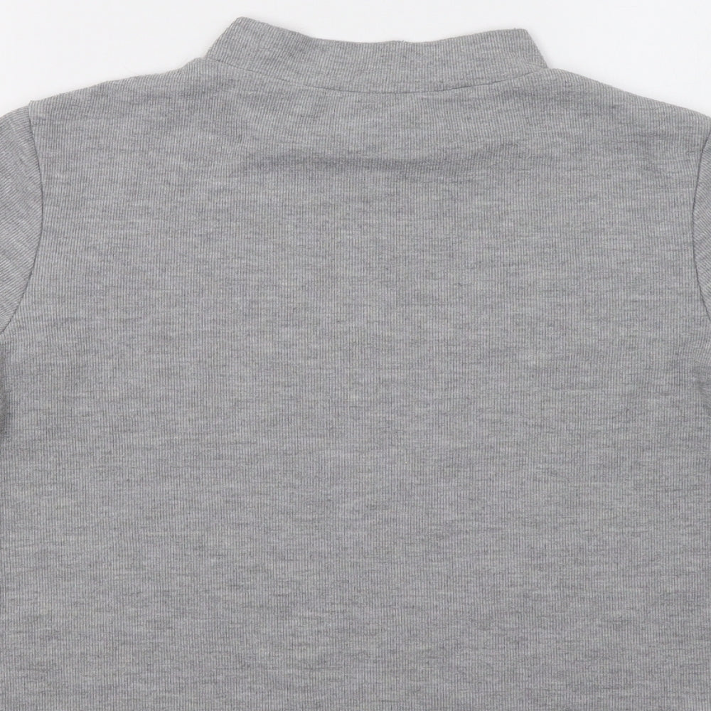 Zara Womens Grey   Cropped T-Shirt Size M