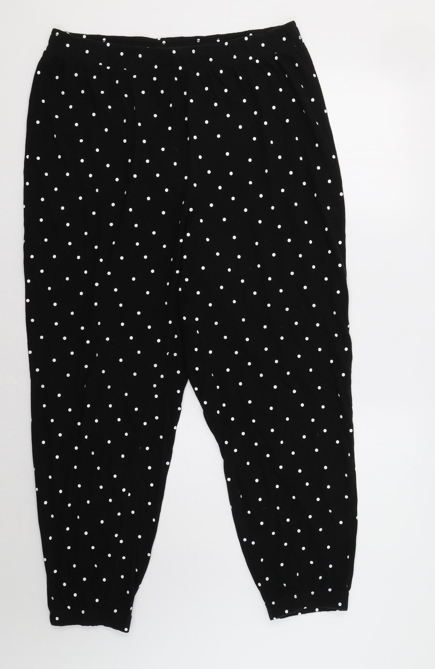H&M Womens Black Polka Dot   Pyjama Pants Size XL