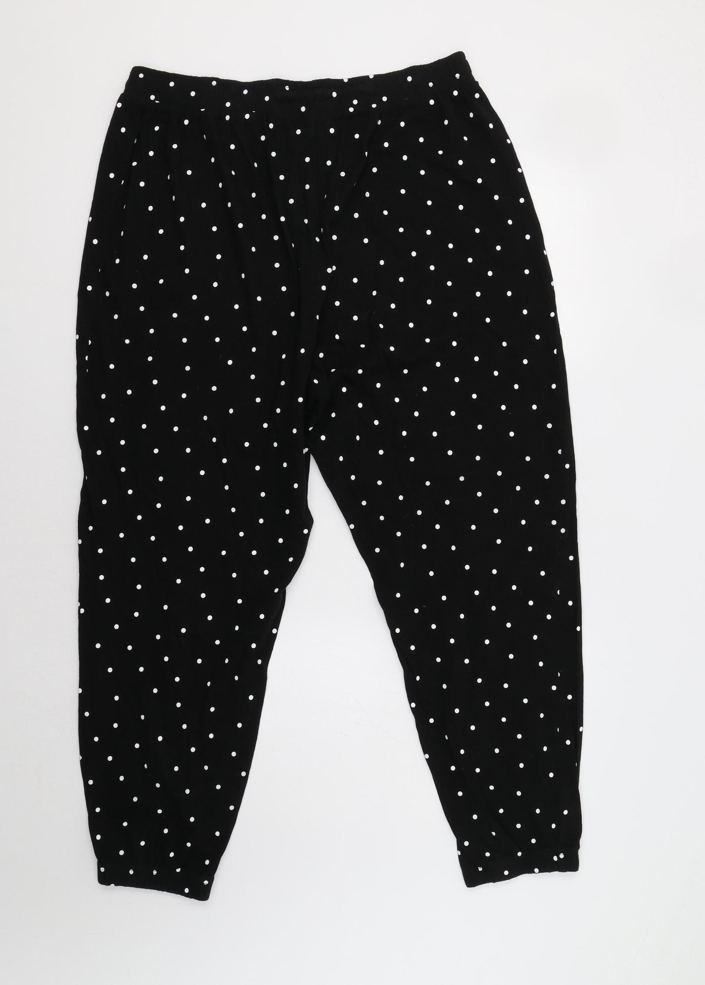 H&M Womens Black Polka Dot   Pyjama Pants Size XL