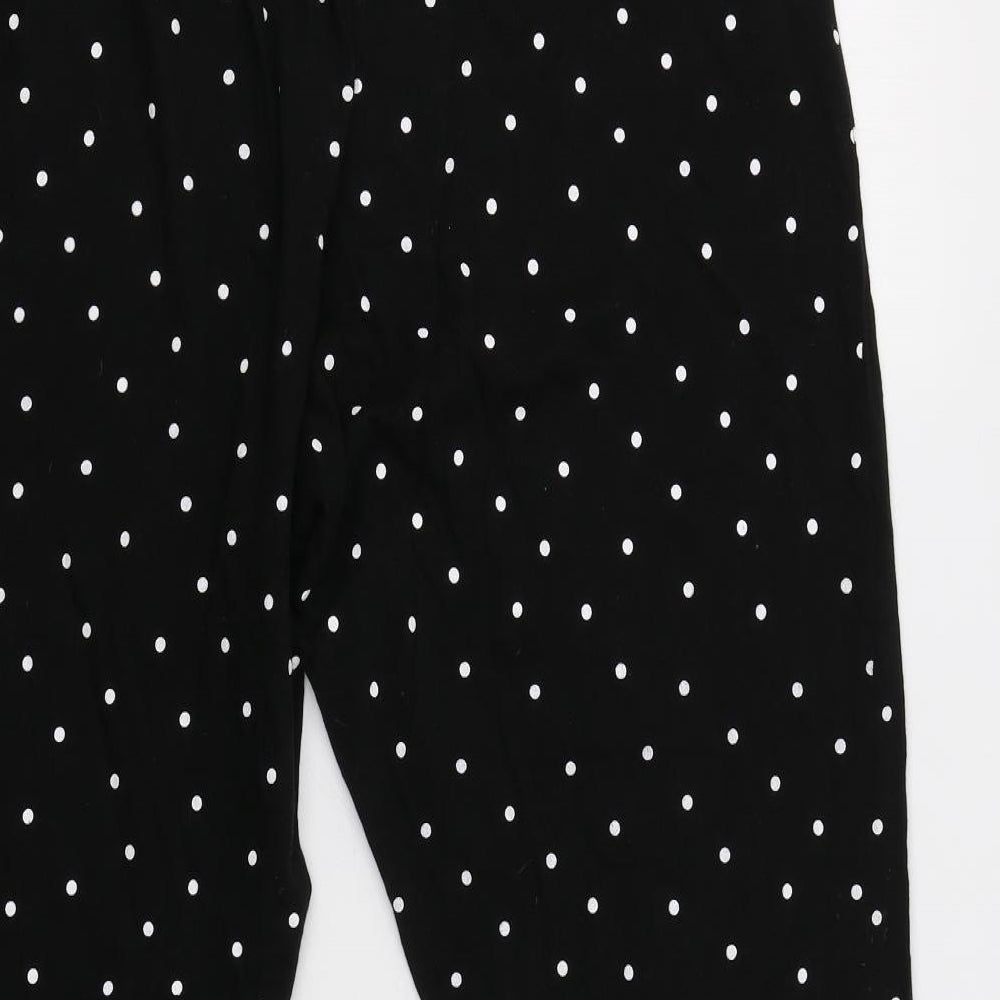 H&M Womens Black Polka Dot   Pyjama Pants Size XL