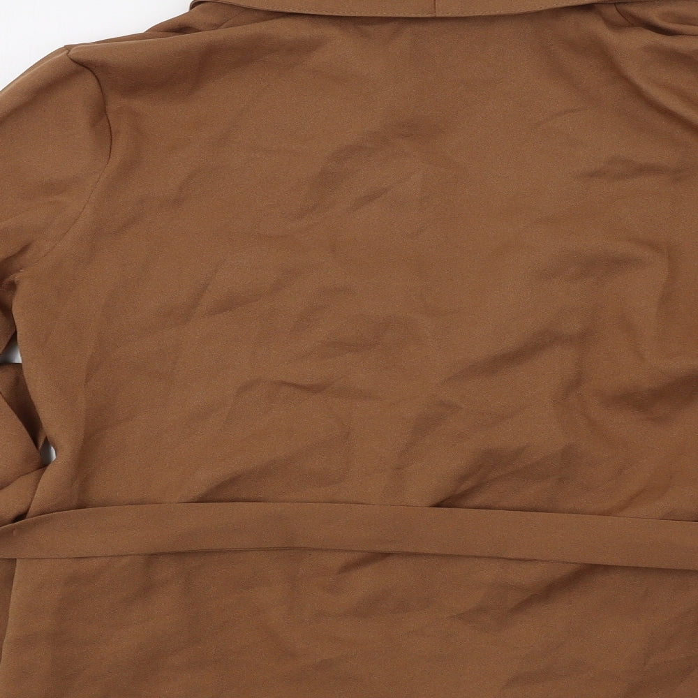 Boohoo Womens Brown   Jacket Blazer Size 10